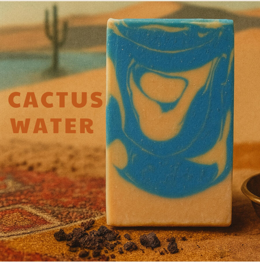Cactus water Soap Light, refreshing aqua bar with gentle desert-inspired textures