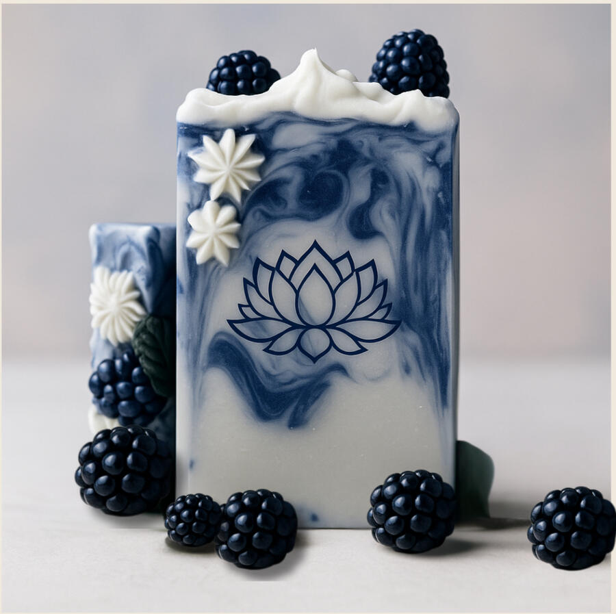 The Best Black Berry Soap Deep-toned bar with berry hues and a sultry fruit scent.